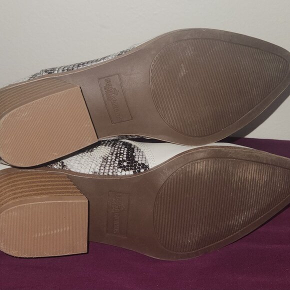 Fergalicious White Snakeskin Ankle Boots - Picture 8 of 8